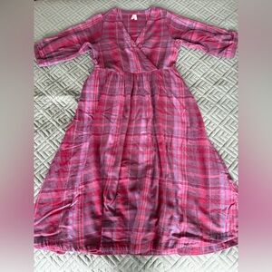 Pink Plaid Kids Dress